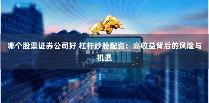 哪个股票证券公司好 杠杆炒股配资：高收益背后的风险与机遇