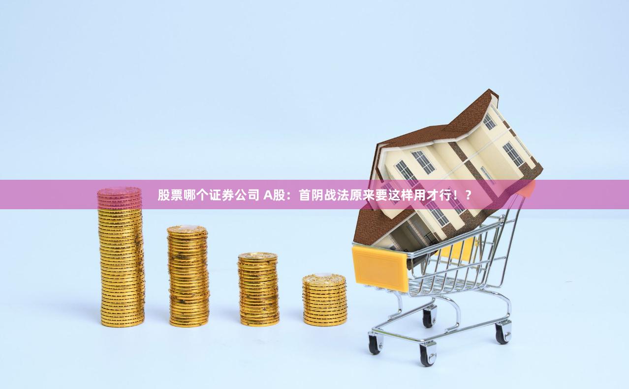 股票哪个证券公司 A股：首阴战法原来要这样用才行！？