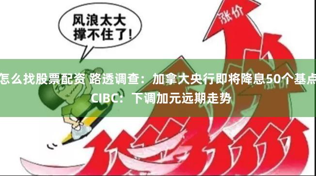 怎么找股票配资 路透调查：加拿大央行即将降息50个基点  CIBC：下调加元远期走势